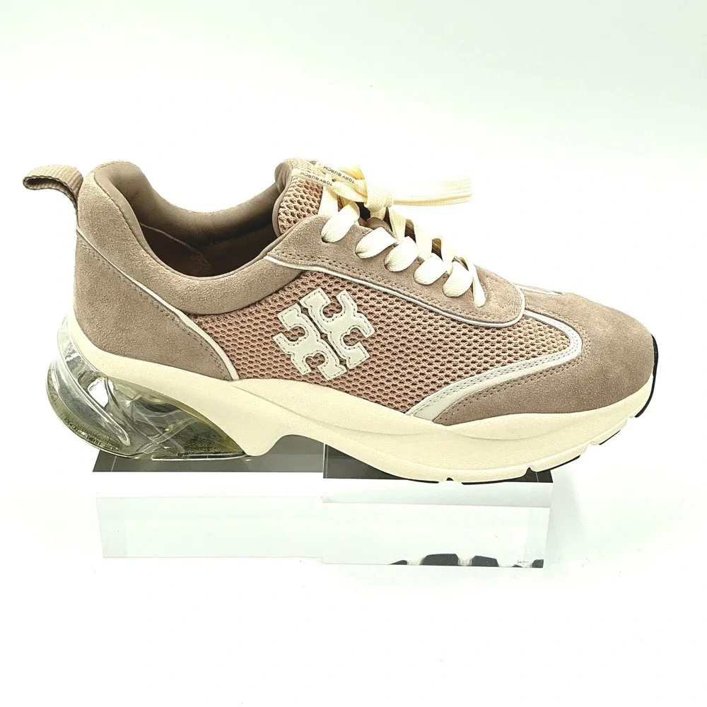 Tory Burch Size 8 Good Luck Trainer Bubble Sneakers NEW Rosewater Pink $298